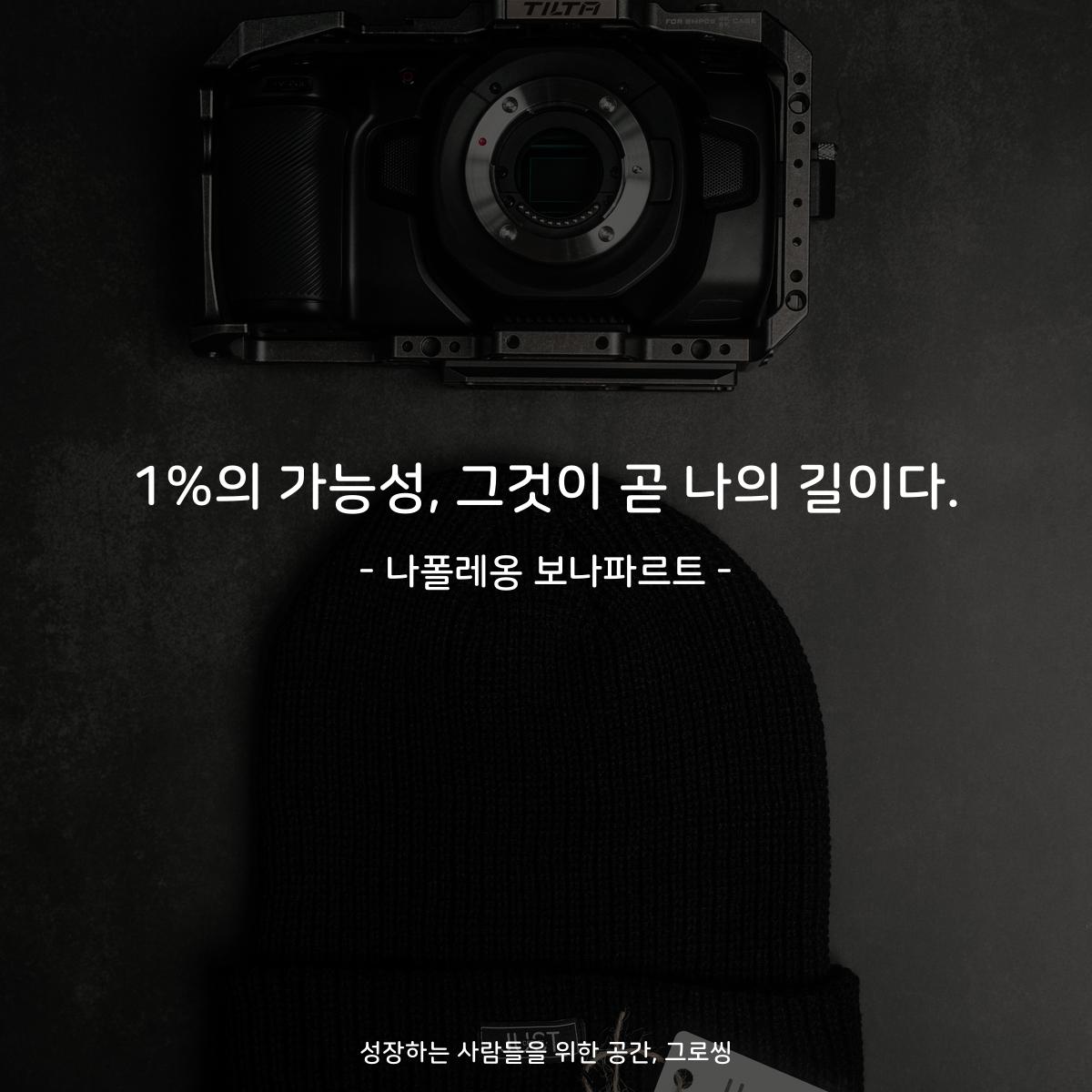 1%의 가능성, 그것이 곧 나의 길이다. - 나폴레옹 보나파르트