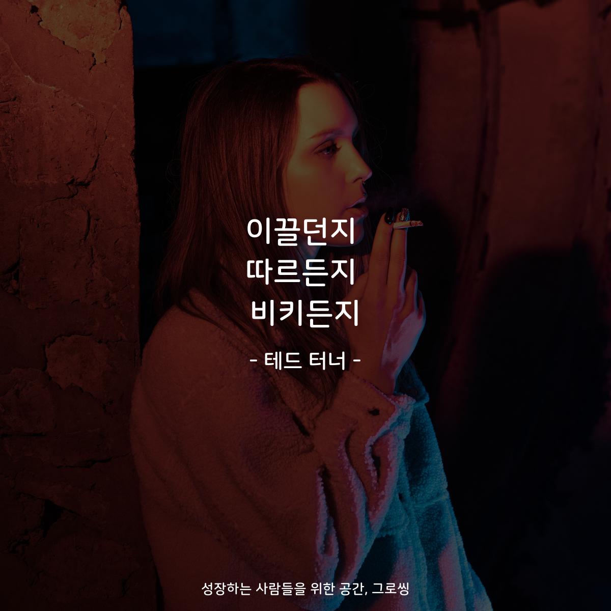 이끌던지 따르든지 비키든지 - 테드 터너